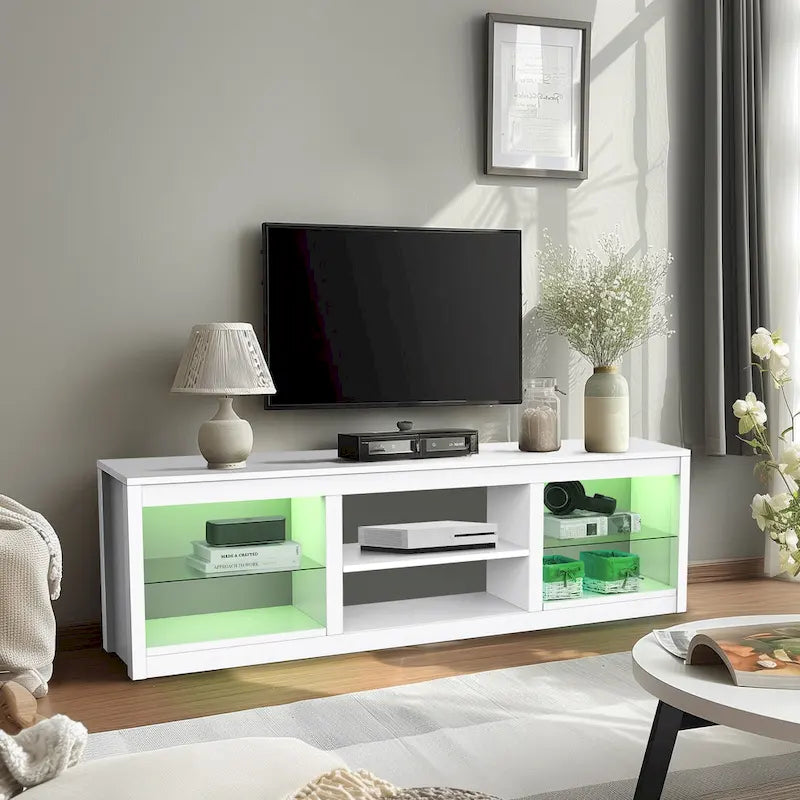 66-Inch Modern LED TV Stand Console Table for TVs up to 75 Inches