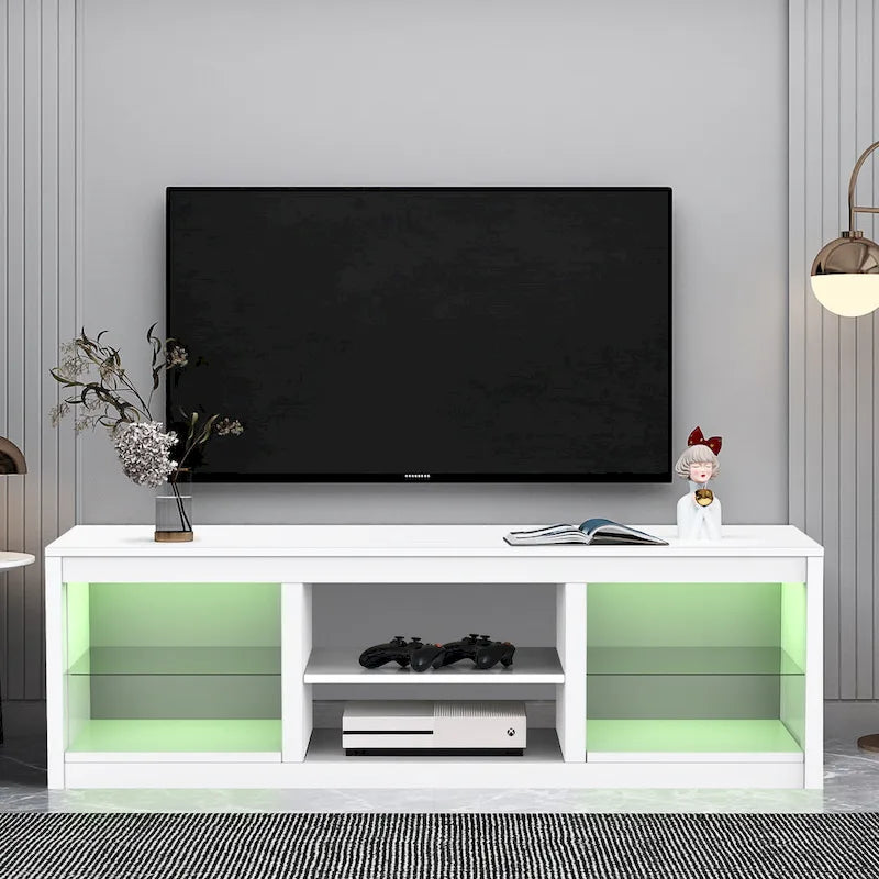 66-Inch Modern LED TV Stand Console Table for TVs up to 75 Inches