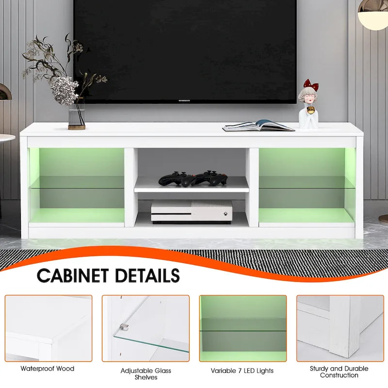 66-Inch Modern LED TV Stand Console Table for TVs up to 75 Inches