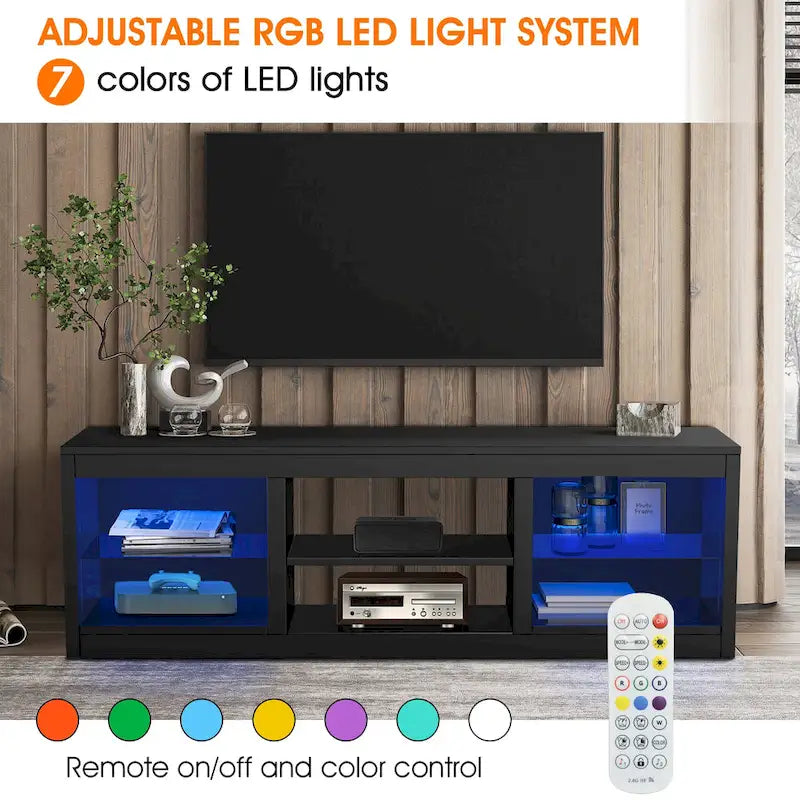 66-Inch Modern LED TV Stand Console Table for TVs up to 75 Inches