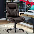 High Back Executive Office Chair Flip-Up Arms Wide Thick Seat Heavy Duty 400LBS