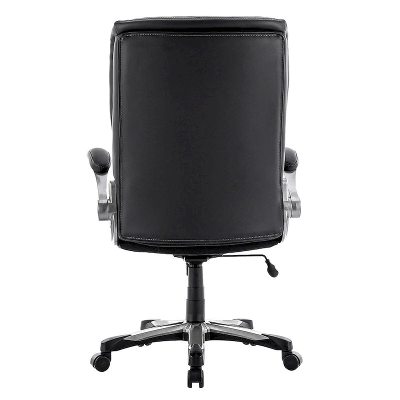 High Back Executive Office Chair Flip-Up Arms Wide Thick Seat Heavy Duty 400LBS