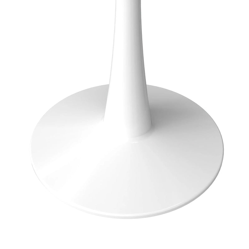 Round Dining Table for 4 with Sintered Stone Tabletop and Pedestal Base