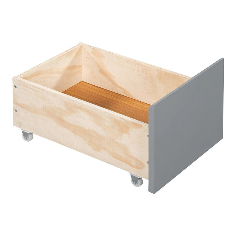 Full Size Murphy Bed with Drawers and High Stools